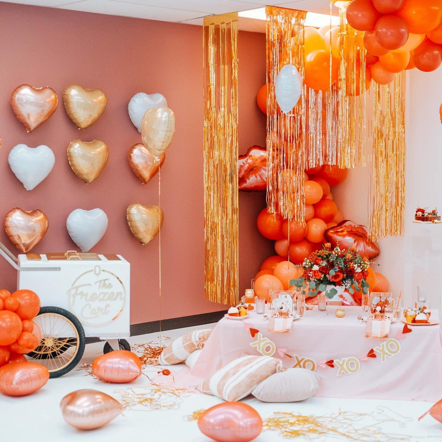 Rose Gold Heart Shaped Balloons Pack Of 12,18 Inch White Love Valentine Balloons Pink Heart Romantic Balloons For Valentines Day