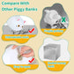 H&W White Cat Piggy Bank For Girls,Plastic Coin Bank,Unbreakable Money Bank,Cute Piggy Bank For Kids,First Money Box,Best Birthday