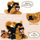 Beniny 5Pcs German Shepherd Stuffed Animals Dog Set - Mommy Black Large German Shepherd Plush 20 Inch With 4 Puppies -Stuffed Ge