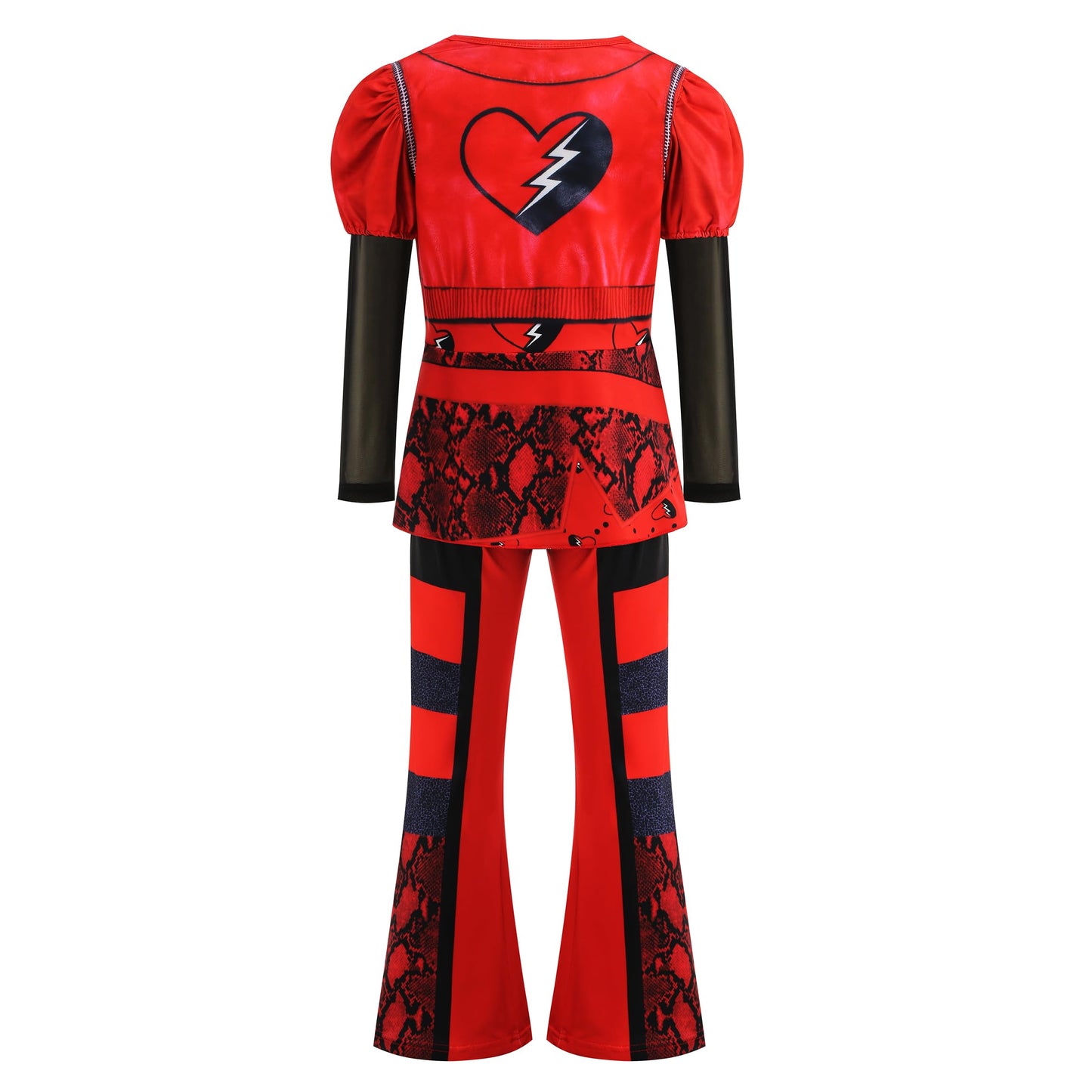 RELARLiYA Princess Red Costume for Girl Jacket and Pants Red Halloween Dress up for Kids Wig Included 5-12Y