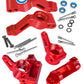 Aluminum Front Caster Block,Steering Blocks and Rear Stub Axle Carriers kit Upgrades Parts for 1/10 Slash 2WD/Stampede 2WD/Rustl