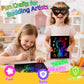 GLCSC 60 Pcs Scratch Art for Kids, Rainbow Scratch Paper, Black Magic Scratch Off Craft Set for 3 4 5 6 7 8 9 10 Years Old Girls