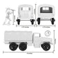 TimMee Plastic Army Men TRUCKS - White M34 Deuce and a Half Cargo Vehicles US Made