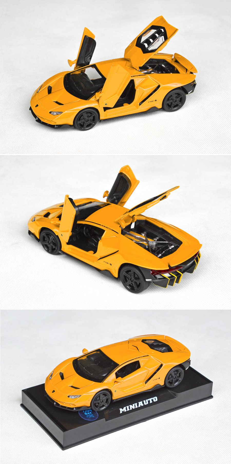Tianmei 1:32 Supercar Kids Toys Die-Cast Alloy Metal Car Model Collection Children Play Vehicle (Lbjn - Yellow)