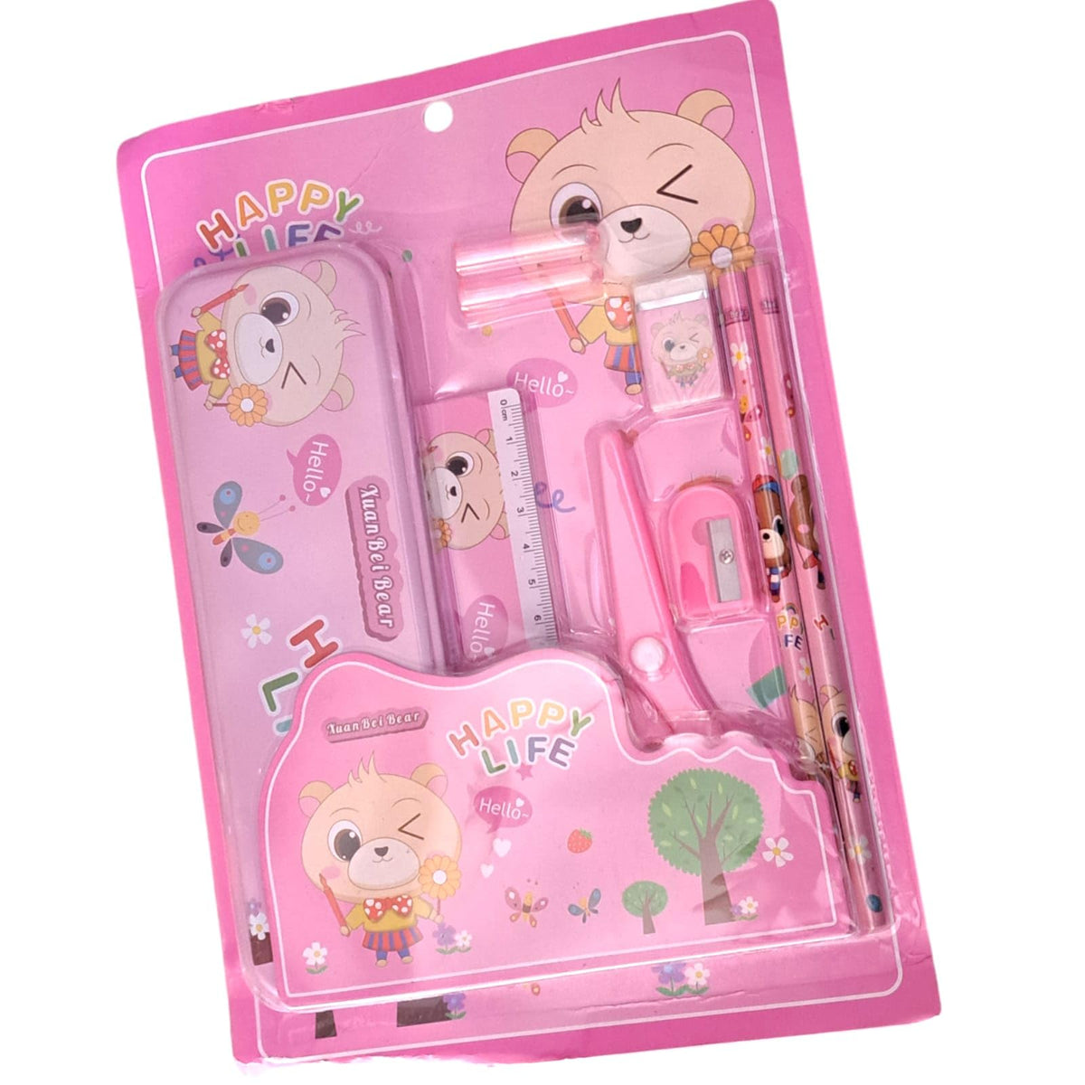 Jnil Stationery Set For Girls And Boys | Kids Return Gift  7 In 1 School Items For Kids Pencils, Ruler, Eraser, Sharpener, Sci