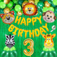 Fi  Flick In Latex & Paper 40 Pcs 3Rd Birthday Decoration For Boys Animal Theme Birthday Party Decorations (Pack Of 40, Multico