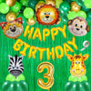 Fi  Flick In Latex & Paper 40 Pcs 3Rd Birthday Decoration For Boys Animal Theme Birthday Party Decorations (Pack Of 40, Multico