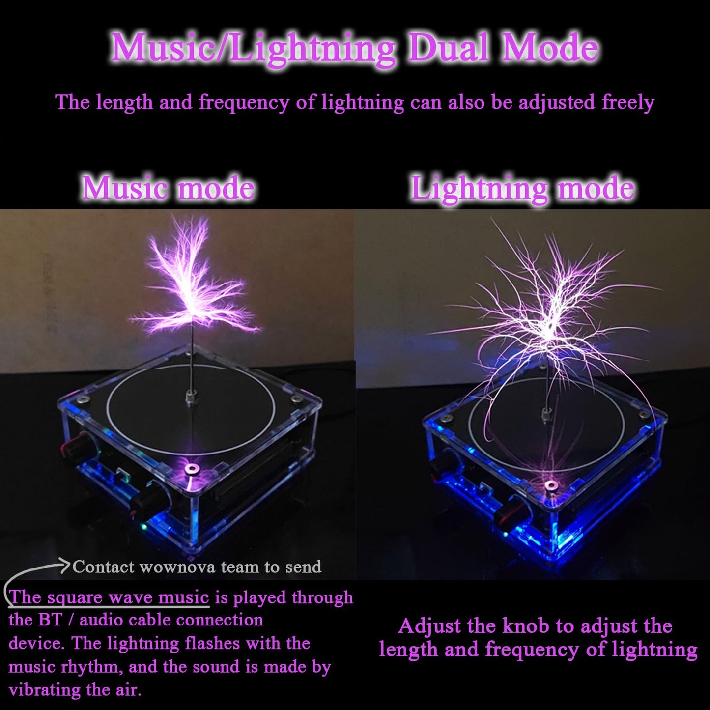 Music Solid State Tesla Coil Artificial Lightning Arc Plasma Loudspeaker Experiment Science Desktop Toy Model