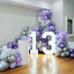Bezente Pastel Purple Latex Party Balloons - 30 Pack 18 Inch Round Helium Pale Lavender Light Purple Lilac Balloons For Baby Sho