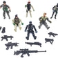 Qiandier 6 Pcs Military Team Action Soldiers Special Force Marine Recon Figure advanced Force Army