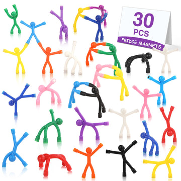 30Pcs Man Magnetic Toy Colorful Humanoid Magnetic Toys Magnetic Travel Toys For Refrigerator Office Whiteboard