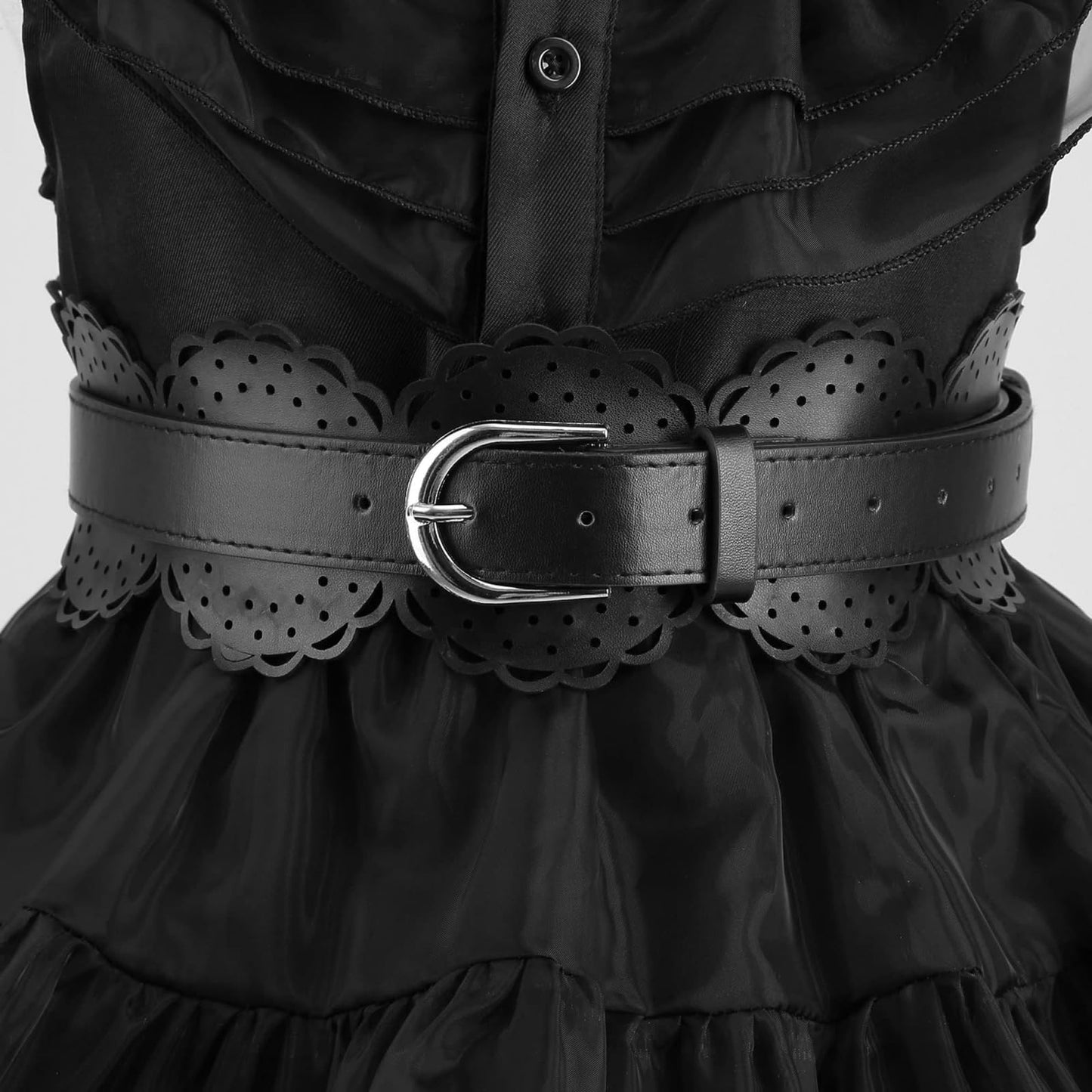 Chektin Black Costume Dress for Girls Halloween Costumes Kids Cosplay Family Birthday Party with Accessories 3-4T