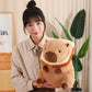 Lvqing Cute Capybar Stuffed Animals With Wearable Toast Headsetwear Capybar, Gifts For Kids (11 In Bread Capybar)