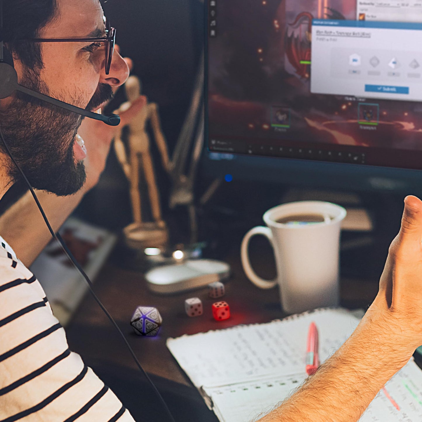 GoDice D20 Connected - The Worlds First Connected Polyhedral Die for Online RPG Play. Connects to Roll20, Foundry VTT, and Disco