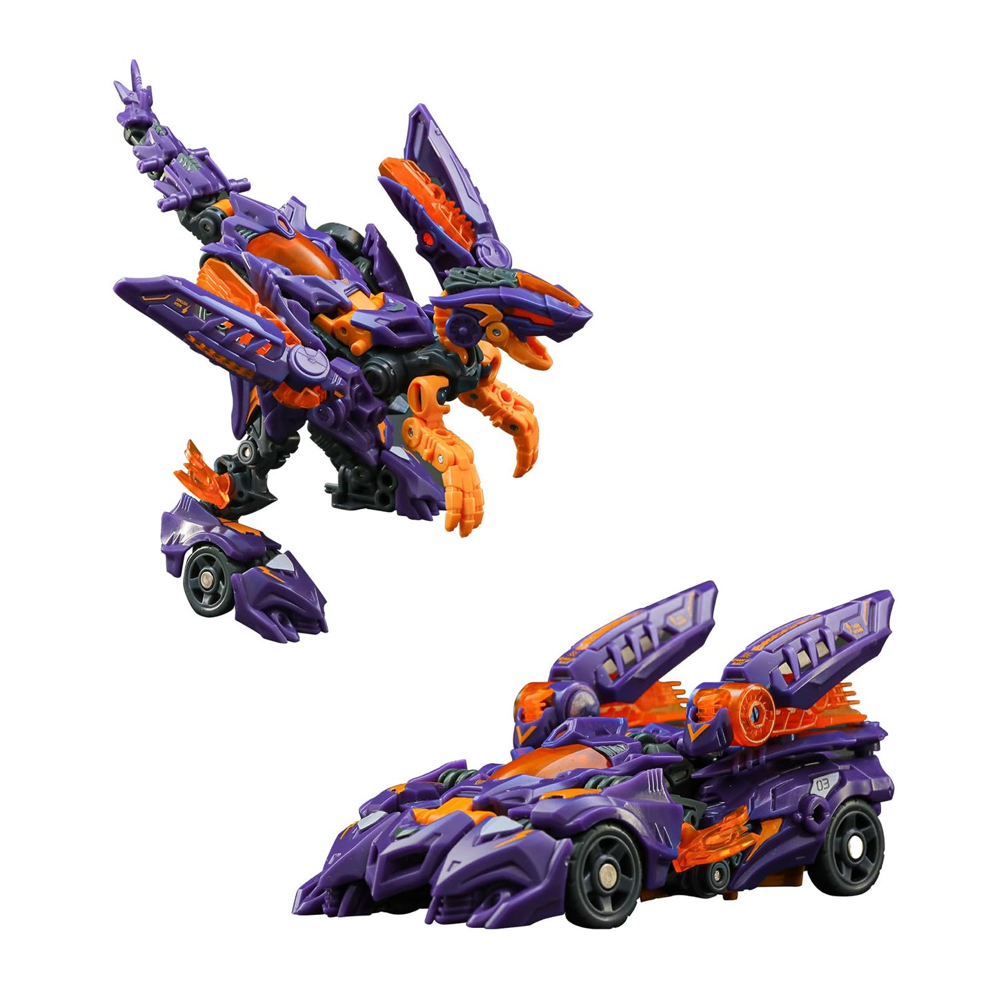 52Toys Beastdrive Bd-03 Naughty Saur Deformation Toys Action Figure, Converting Toys In Vehicle And Beast, Perfect Birthday Party Gift For Teens And Adults