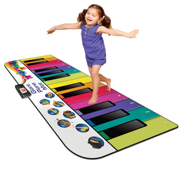 Kidzlane Floor Piano Mat For Kids And Toddlers | Giant 6 Ft. Piano Mat, 24 Keys, 10 Song Cards, Built In Songs, Record & Playbac