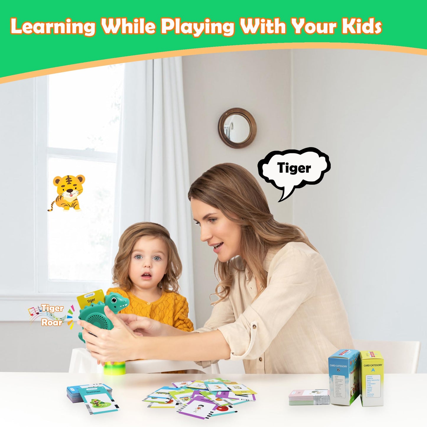 MAYAPHILOS Spanish and English Bilingual Talking Flash Cards with 510 Sight Words, Learning Toys for Toddlers Autism Learning Ma