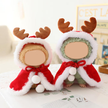 QIUTIMIY Clothes for Doll 17cm Doll Clothes Doll Clothes enhanced Doll Outfit with Accessories-Birthday Deer Cloak(NO Doll Included)