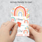 Big Dot Of Happiness Hello Rainbow - Boho Cards For Kids - Happy Valentines Day Pull Tabs - Set Of 12