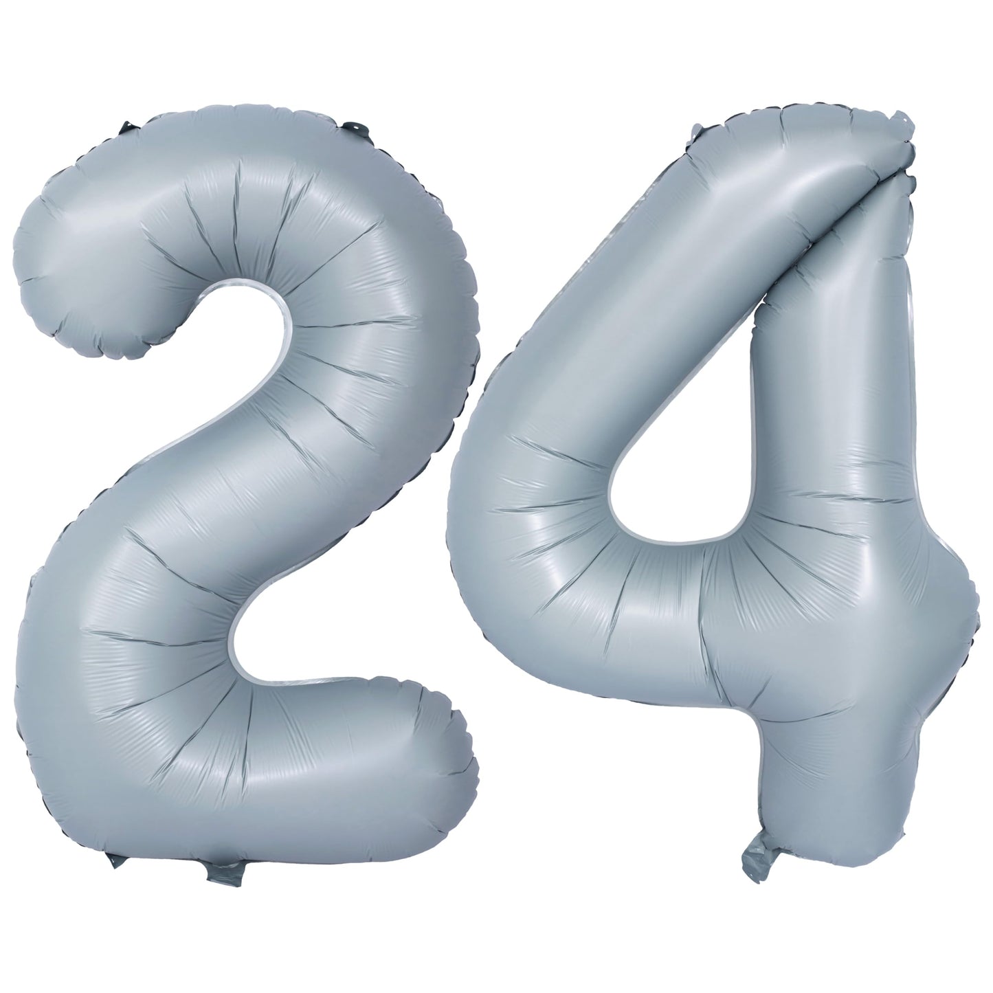 40 In Matte Gray Number Balloons Helium Foil Mylar Balloon Birthday Party Banquet Decoration 24