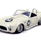 Jada Toys Bigtime Muscle 1:24 1965 Shelby Cobra 427 S/C Die-cast Car White, Toys for Kids and Adults