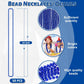 50Pcs Christmas Bead Necklace, Blue Bead Necklaces Stuff, 33'' Mardi Gras Beads Necklace Costume, Festival Parade Throw Accessor