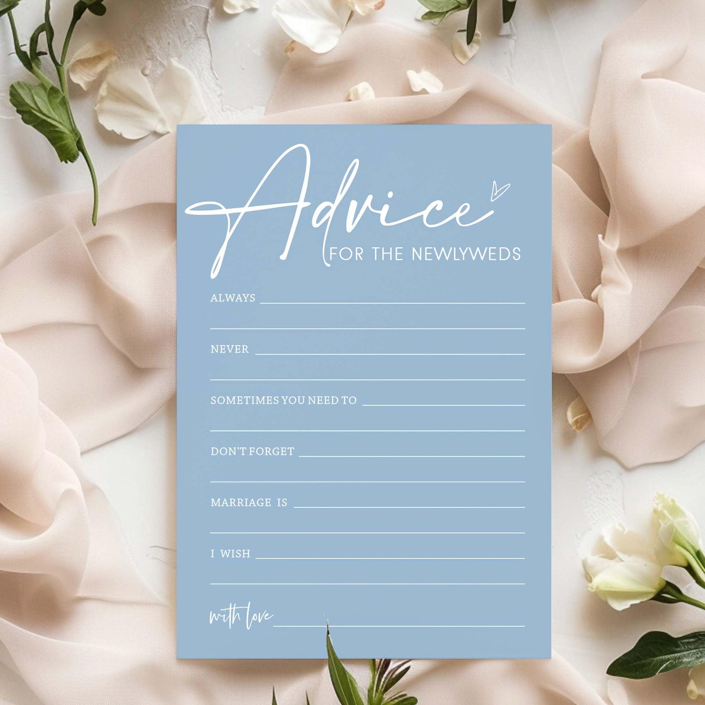 Bridal Shower Games Cards, Advice for the Newlyweds, Bridal Shower Games 25 Guests, Engagement Party Wedding Games for Guests, M