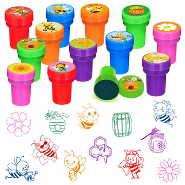 Cinrobiye 24 PCS Bee Stampers for Kids