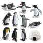 Scahow 11Pcs Penguin Toys, Plastic Arctic Animal Penguin Figures For Kids, Realistic Polar Animals Penguin Figurines Set With Ig