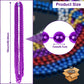 SHAOQINLIN 24 Pcs 33 Inch 7 mm Metallic Purple Bead Necklaces, Mardi Gras Beads Necklace Bulk Party Beads Necklace Round Beaded