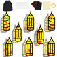 32 Sets Back to School Pencil Suncatchers Craft Kit DIY Window Stained Glass Effect Pencils Paper Crafts for Home School Classro