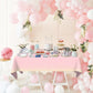 Mulbozy 2 Pcs Pink Tablecloth 54   108  Gold Dot Pink Table Cloth, Pink Disposable Plastic Tablecover for Birthday, Baby Shower,