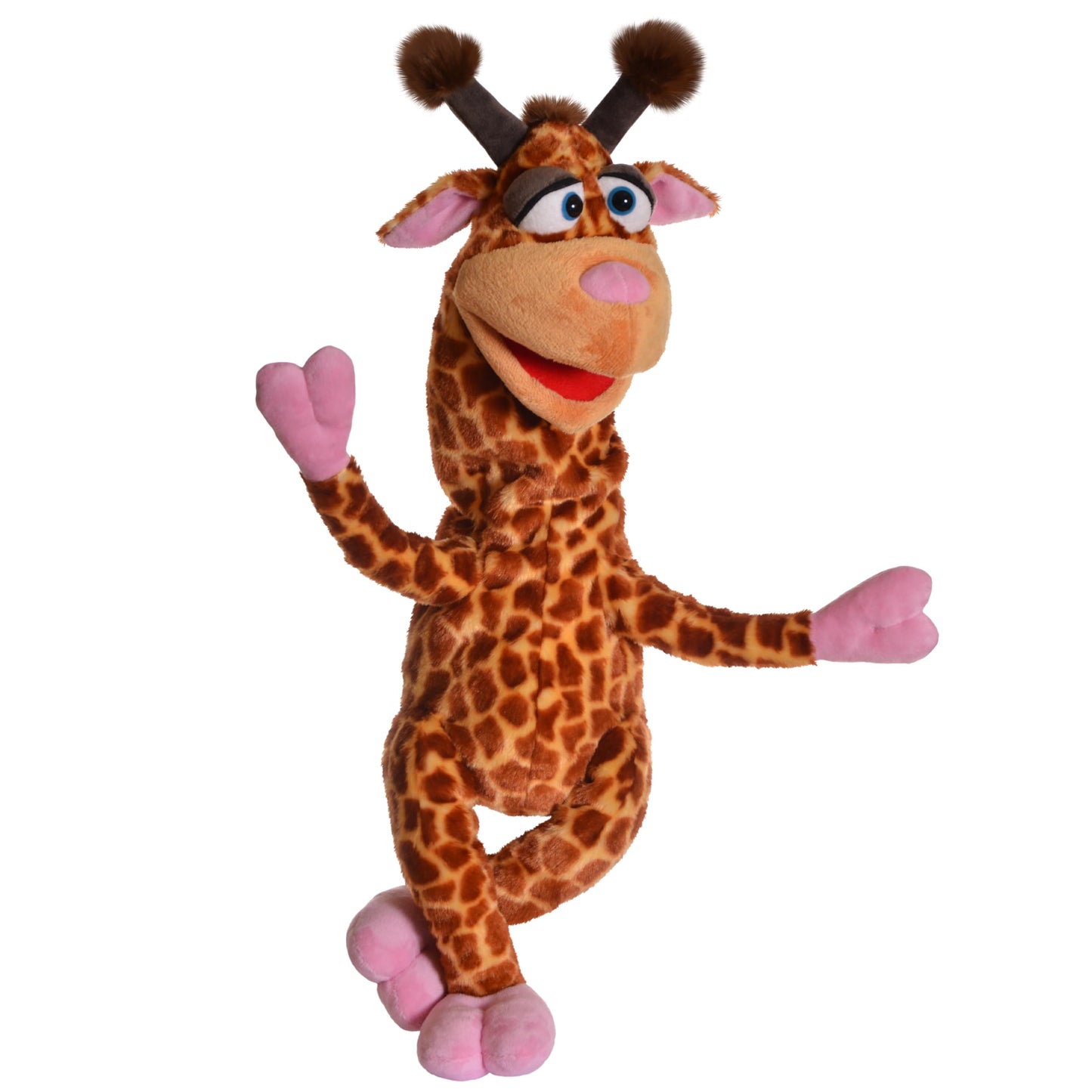 Living Puppets 21-Inch Plush Giraffe Hand Puppet - Fine European Design  Ultra-Soft and Cuddly  Promotes Child Development  Safety Certified  Teacher-Recommended for Boys and Girls
