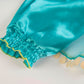 Akokvlar Girls Arabian Princess Costume Halloween Party Dress Up Outfits (Blue, 7-8 Years)