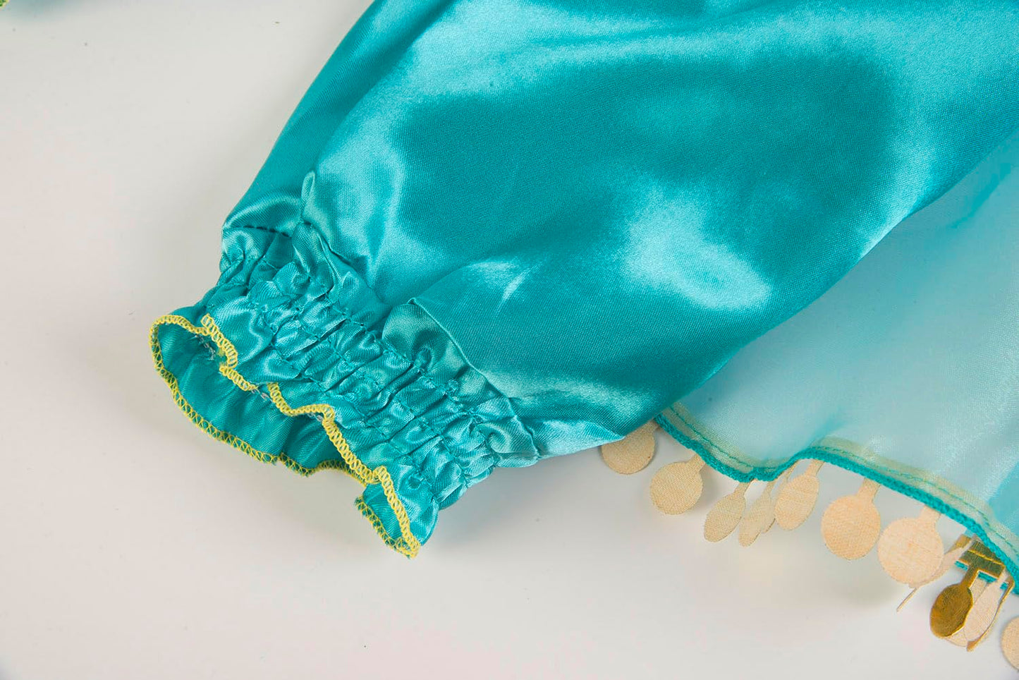 Akokvlar Girls Arabian Princess Costume Halloween Party Dress Up Outfits (Blue, 7-8 Years)