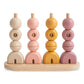 Mushie Wooden Multi Shape Stacker | For Kids 3 Years+ | Preschool Educational & Toddler Montessori Toys (Sunrise)