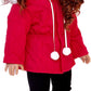 Winter Extravaganza - 3 Piece 18 Inch Doll Outfit - Red Quilted Parka, Black Leggings And White Boots - (Doll Not Included)