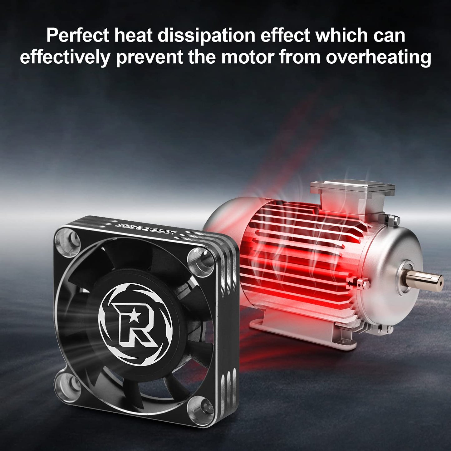 Arrarown Rc Motor Cooling Fan 40Mm 16000Rpm Fits Diameter 56Mm 55Mm 58Mm Motor Fan Heatsink For 1/5 1/6 Rc Truck Car (Silver Bla