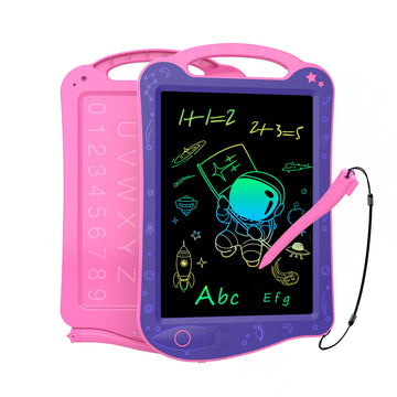 Lcd Kids Drawing Tablet, Guyucom Colorful Doodle Board For Toddler 3 4 5 6 Years Old, Writing Tablet Bluey Educational Toy Travel Essentials, Christmas Birthday Gift Presents For Boy/Girl(Purple/Pink)