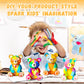Loungelore Paint Your Own Bear Lamp Kit, Art Supplies Arts and Crafts for Kids Ages 8-12, DIY 3D Bear Night-Light, Creativity Pa