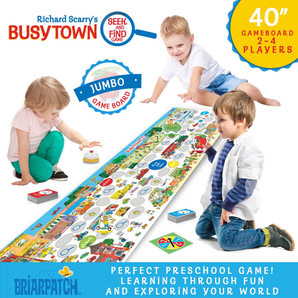 Briarpatch Busytown Seek and Find Game for Preschool, Cardboard, Multi, Model 06532