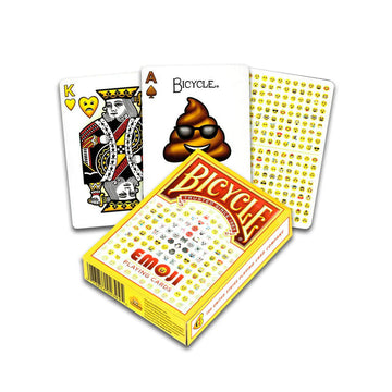 Fournier Bicycle Emoji Playing Cards - 54 Poker Cards (52 + 2 Jokers) - Standard Size - Embossed Cardboard - Polychrome Case - Collectors, Magicians & Cardistry - Age 14+
