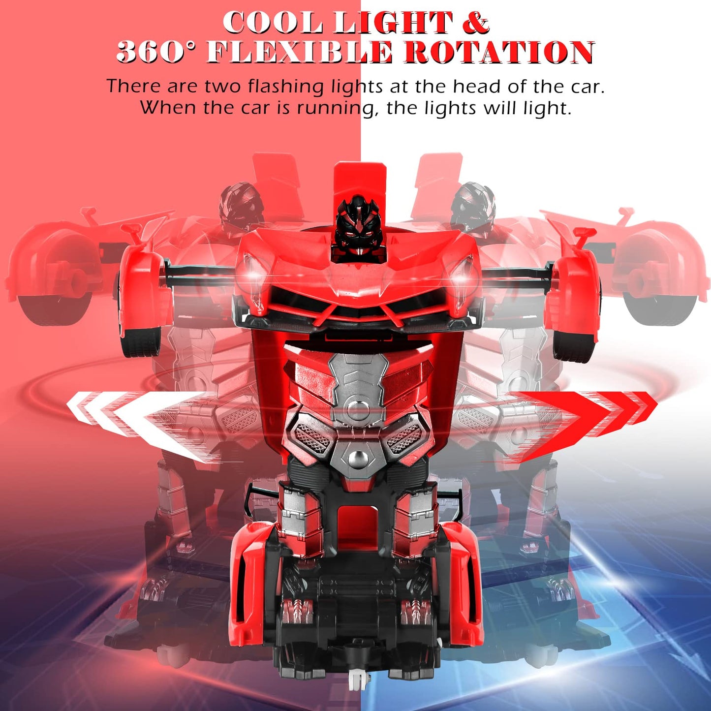 Dolanus Remote Control Car - Transform Robot RC Cars Contains All Batteries: One-Button Deformation and 360 Degree Rotating Drif