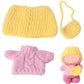 17cm Clothes Set(NO Doll)  Cute Hat & Unique Sweater Dress-up Set  Handmade Clothing Designed for 17cm Doll.(Sweater(Yellow))