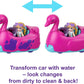 Polly Pocket Playset - Pollyville Flamingo Fun Car Wash with 2 Micro Dolls, Water Play Accessories, Multicolor, Model HHJ05