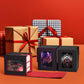 Uaono Card Deck Box With Mtg Commander Display, Deck Case Holds 100+ Double-Sleeved Cards, Trading Card Storage Box Fits Tcg/Ptcg/Sports Card With 2 Dividers, 1 Toploader (Black, Red)