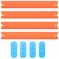8-Piece Replacement Track Set - Compatible For Hot Wheels Cars, 3 Feet Of Straight Track Builder With Connectors Included