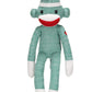 Plushland Adorable Sock Monkey, The Original Traditional Hand Knitted Stuffed Animal Toy Gift-For Kids, Babies, Teens, Girls And Boys Baby Doll Present Puppet 20 Inches (New Green)