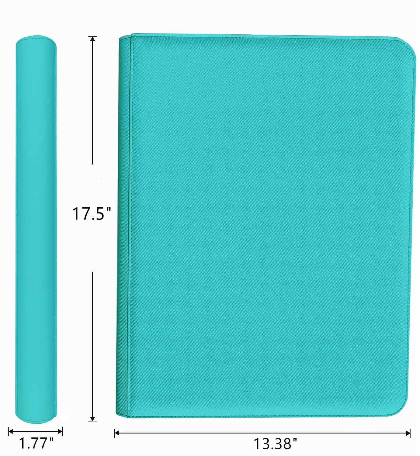 16 Pocket Card Binder  1000+ enhanced Zip Trading Card Binder  Double Sided Pocket Card Binder Album  Ringless Card Folder for MTG  TCG  Sports Card (Teal  16Pockets)