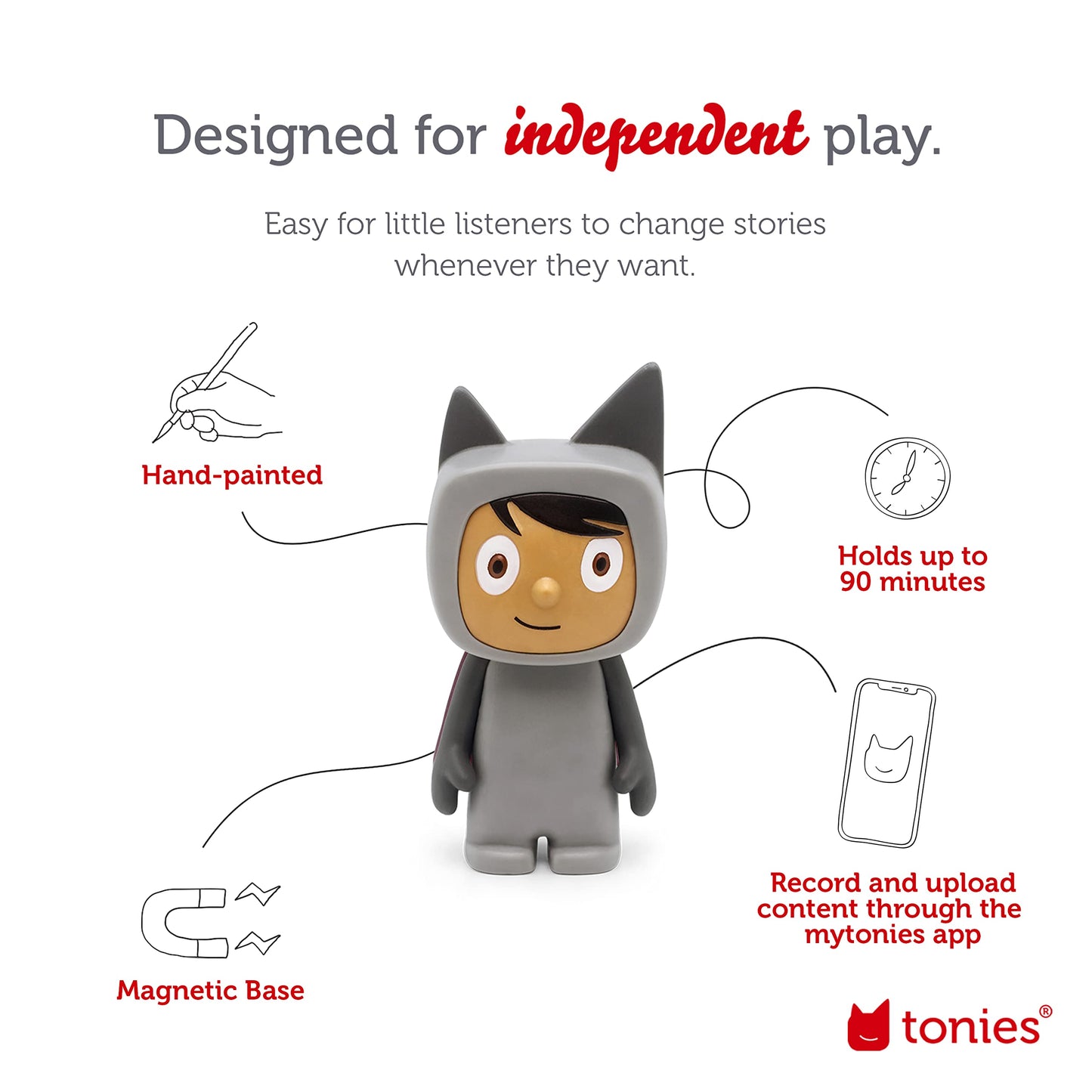 Tonies Creative Audio Character - Gray/Medium